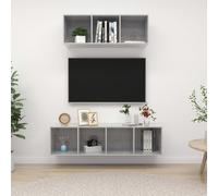 vidaXL 2 Piece TV Cabinet Set Concrete Grey Engineered Wood