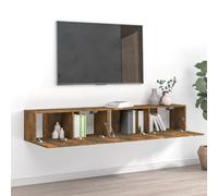 Vidaxl 2 Piece Tv Cabinet Set Smoked Oak Engineered Wood