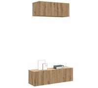 vidaXL 2 Piece TV Cabinet Set Wall-mounted Artisan Oak Engineered Wood