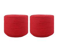 vidaXL 2 Pieces Red Cotton Rope, Durable Cotton Rope, Eco-Friendly, Flexible Craft Wire, Decorative Outer Cord, Easy to Use