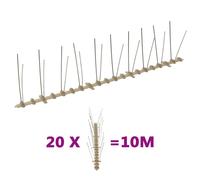 (10 m/ 2 rows spikes) vidaXL 2/4/5-row Plastic Bird & Pigeon Spikes Set Pet Repellent 6 3/20 10 m