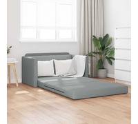 vidaXL 2-Seater Folding Sofa Bed Light Grey 124 x 71 x 78 cm Fabric