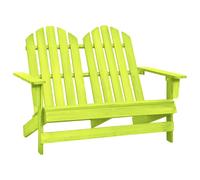 vidaXL 2-Seater Garden Adirondack Chair Solid Fir Wood Green