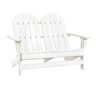 vidaXL 2-Seater Garden Adirondack Chair Solid Fir Wood White UK HOT