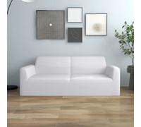 vidaXL 2-Seater Stretch Couch Slipcover White Polyester Jersey