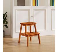 vidaXL Solid Acacia 2-Step Stool - Oil Finish, 40x38x50 cm, 160 kg Capacity, Model 153333