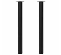 vidaXL 2x Telescopic Table Legs Black 710-1100mm Breakfast Bar Worktop Desk