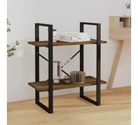 vidaXL 2-Tier Book Cabinet Brown Oak 60x30x70 cm Engineered Wood UK HOT