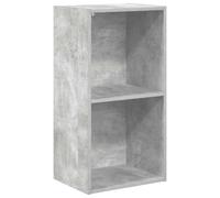 vidaXL 2-tier Book Cabinet Concrete Grey 40X30X76.5 Cm Engineered Wood, Grey