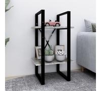 vidaXL 2-Tier Book Cabinet Grey Sonoma 40x30x70 cm Engineered Wood