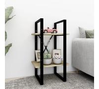 vidaXL 2-Tier Book Cabinet Sonoma Oak 40x30x70 cm Engineered Wood