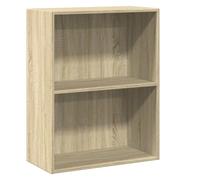 vidaXL 2-Tier Book Cabinet Sonoma Oak Engineered Wood Storage Unit Highboard