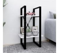 vidaXL 2-Tier Book Cabinet White 40x30x70 cm Engineered Wood UK HOT