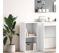 vidaXL 2-Tier Book Cabinet White 40x30x76.5 cm Engineered Wood