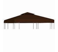vidaXL 2-Tier Gazebo Top Cover 310 g/m虏 3x3 m Brown Durable
