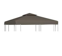vidaXL 2-Tier Gazebo Top Cover 310 g/m² 3x3 m Taupe