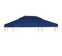 vidaXL 2-Tier Gazebo Top Cover 310 g/m² 4x3 m Blue UK GF0