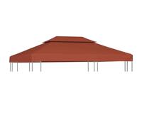 vidaXL 2-Tier Gazebo Top Cover 310 g/m虏 4x3 m Terracotta NEW