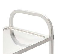 vidaXL 2-Tier Kitchen Trolley 96.5x55x90 cm Stainless Steel UK HOT