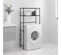 vidaXL 2-Tier Storage Rack over Washing Machine Black 69x28x143 cm Iron