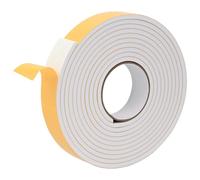 vidaXL 20pcs White Foam Tape 30mm x 5m CR Foam, Round Adhesive Tape, CR Foam, Moisture Proofing, Effective and Universal, Insulation