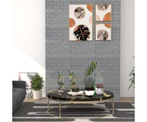 vidaXL 20x 3D Wallpaper Bricks Self-adhesive Anthracite Wall Stickers Brick 3D