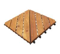 vidaXL 20x Solid Wood Acacia Decking Tiles Brown Garden Wooden Floor Tile