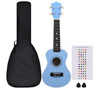 vidaXL Soprano Ukulele Set with Bag for Kids Musical String Instrument with Picks Music Scale Professionals Amateurs Baby Blue 21 Inch