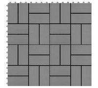 vidaXL 22 pcs Decking Tiles 30x30 cm 2 sqm WPC Black