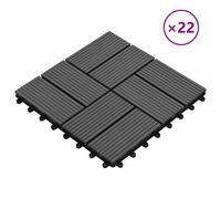 vidaXL 22 pcs Decking Tiles 30x30 cm 2 sqm WPC Grey UK NEW