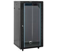 vidaXL 22U Network Cabinet - 19" Standard/19" Compatible - Cold-Rolled Steel - Black - 60x60x120 cm - Removable Panels - Lockable