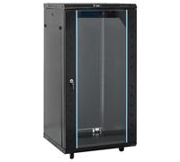 vidaXL 22U Network Cabinet - IP20, 19" Compatible, Lockable Front Door, Cold-Rolled Steel, Swivel Feet, 60x60x120cm