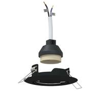 vidaXL 24 Pack Black LED Recessed Lighting - Modern Round 9 cm Energy-Efficient Light Fixtures for Living Rooms, Hallways, Offices