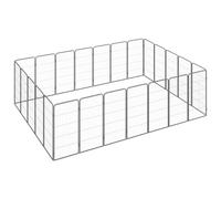 vidaXL 24-Panel Dog Playpen Black 50x100 cm Powder-coated Steel