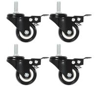vidaXL 24x Swivel Casters with Brakes 50mm Trolley Furniture Moving Box Wheels