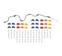 vidaXL 25x Climbing Stones with Rope Multicolour Kids Outdoor Recreation Rocks