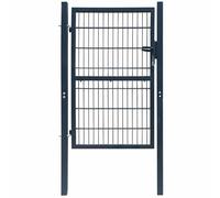 vidaXL 2D Fence Gate (Single) Anthracite Grey 100x160 cm