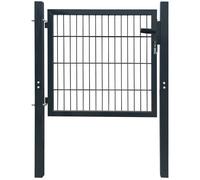 vidaXL 2D Fence Gate (Single) Anthracite Grey 100x80 cm
