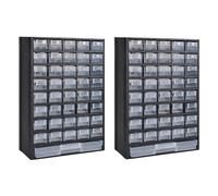 vidaXL 2x 41-Drawer Storage Cabinet Tool Box Tool Drawer Box Organiser Office St