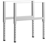 vidaXL 2x Adjustable Work Bench Frames Metal Grey Furniture Work Table Leg