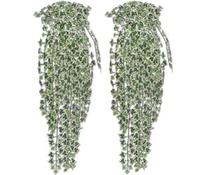 vidaXL 2x Artificial Ivy Bush 90cm Variegated Party Fake Hanging Decoration