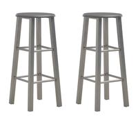 vidaXL 2x Bar Stools Anthracite - MDF Seat, Steel Frame, 30x30x70 cm, 110 kg, Product Code 284387