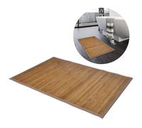 vidaXL 2x Bath Mats 40x50cm Brown Bamboo Non-slip Toilet Flooring Rug Carpet