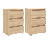 vidaXL Bed Cabinets 2 pcs Sonoma Oak 40x35x62.5 cm Engineered Wood