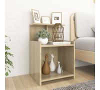 vidaXL 2x Bed Cabinets Sonoma Oak Engineered Wood Bedside Nightstand Furniture