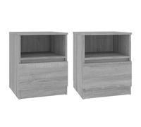 vidaXL 2x Bedside Cabinets Bedroom Nightstand End Table Telephone Stand Side Tab