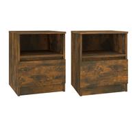vidaXL 2x Bedside Cabinets Bedroom Nightstand End Table Telephone Stand Side Tab