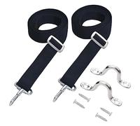 vidaXL Bimini Top Straps - Adjustable Boat Canopy Straps with Stainless Steel Clips and Mounting Hardware - Made from UV and Corrosion Resistant 100% Polyester Fabric