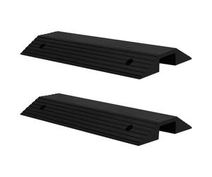vidaXL 2x Bridge Threshold Ramps Rubber Wheelchair Trolley Road Curb Door Ramp