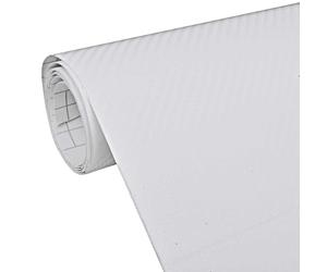 vidaXL 2x Car Films 3D White Wrap Sticker Sheet Vehicle Decor Protection Film